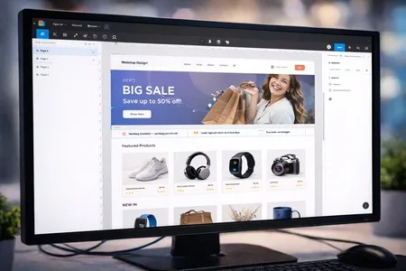 Webshopontwerp in Figma, klaar om door Clickdreams in WordPress gebouwd te worden