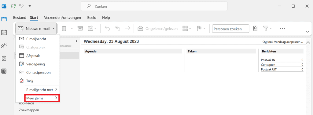 E-mails verplaatsen van je mailbox naar een lokale map in Outlook (Windows)